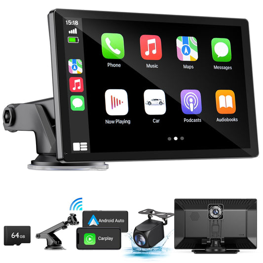 Wireless Apple Carplay Screen With Dash Cam - OmniAutoX